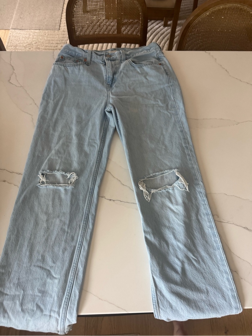 Light Blue Levi’s low pro Distressed Women's Jeans